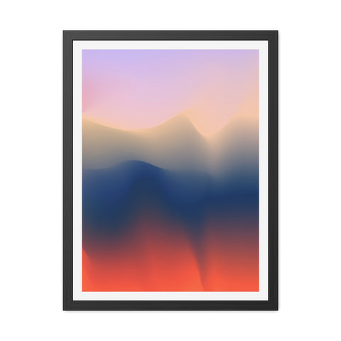 Spiritual 4 - Serene Abstract Framed Poster - Modern Wall Art for Calm Spaces