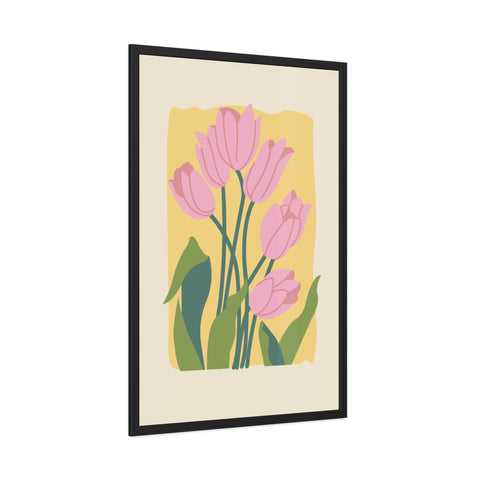 Flowers 3 - Blossoming Tulips Framed Poster - Modern Floral Wall Art