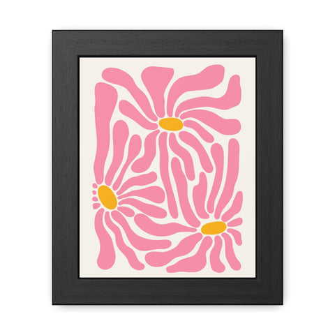 Natural Formation 7 - Botanical Framed Poster - Vibrant Pink Floral Art for Home Decor