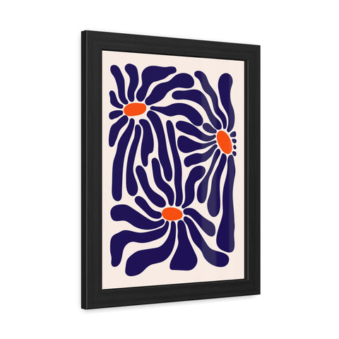 Florish 3 - Modern Floral Framed Poster - Vibrant Home Decor