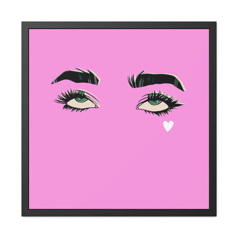 How your email finds me - Stylish Framed Poster with Eye Art - Pink Wall Decor for Modern Spaces