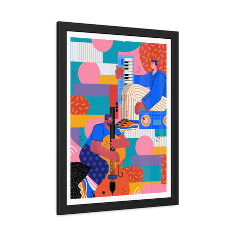 Musicana 1 - Vibrant Musical Framed Posters - Colorful Wall Art for Music Lovers
