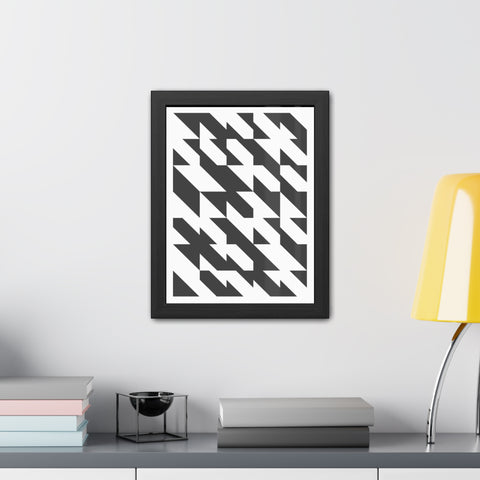 Gridline 1 - Modern Geometric Framed Poster - Monochrome Wall Art for Home Décor