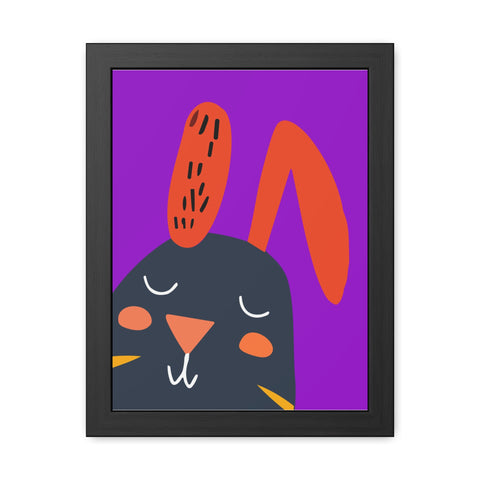 Childrana 4 - Whimsical Bunny Framed Poster - Playful Home Decor for Kids' Rooms