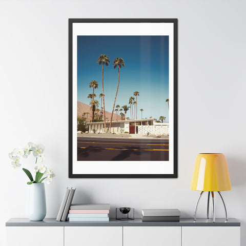 Palm Springs 2 - Vintage Palm Tree Framed Poster - Mid-Century Modern Wall Art