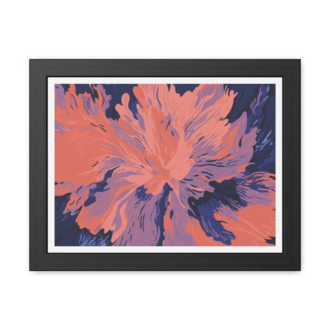 Florescent - Abstract Floral Framed Poster – Modern Wall Art for Home Décor