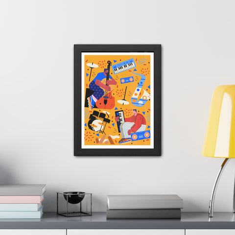 Musicana 4 - Vibrant Music-Themed Framed Posters - Perfect for Home Decor & Gift