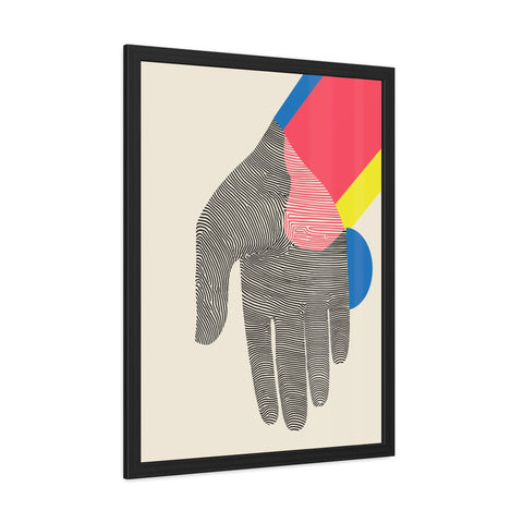 Cristobal 3 - Modern Art Framed Poster - Abstract Hand Design for Stylish Home Décor