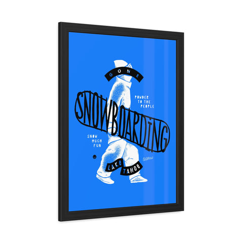 Gone Snowboarding Framed Poster - Fun Winter Decor for Ski Lovers