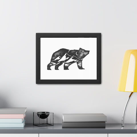 Mountain Bear - Framed Poster – Nature-Inspired Wall Art for Outdoor Enthusiasts