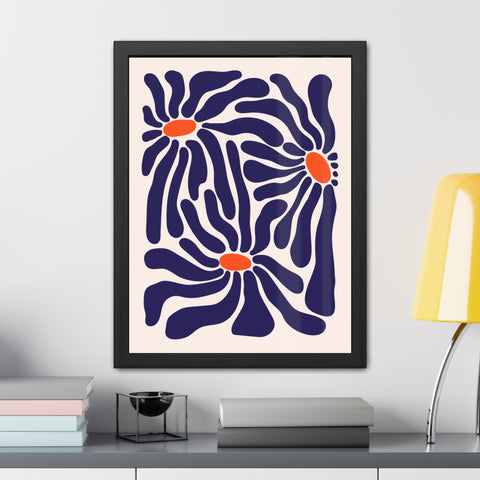 Florish 3 - Modern Floral Framed Poster - Vibrant Home Decor