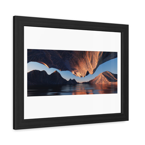 Rock Formation 3 - Stunning Landscape Framed Poster | Abstract Mountain Reflection Wall Art