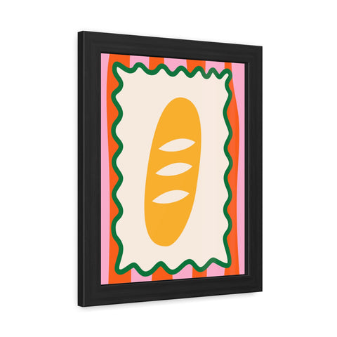 Whimsical Bread Framed Poster - Colorful Kitchen Wall Art