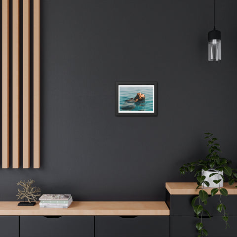 The Dip - Serene Woman Framed Poster - Tranquil Wall Art for Home Decor