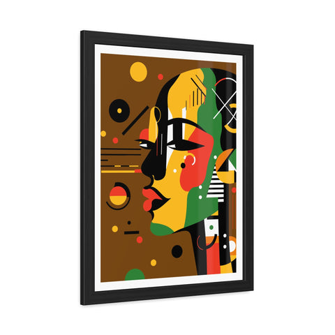 Africa 4 - Modern Framed Art Poster - Colorful Abstract Portrait
