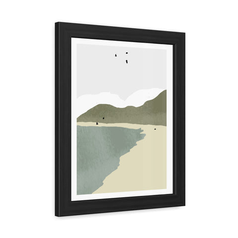 North 1 - Modern Coastal Framed Poster - Minimalist Beach Wall Art