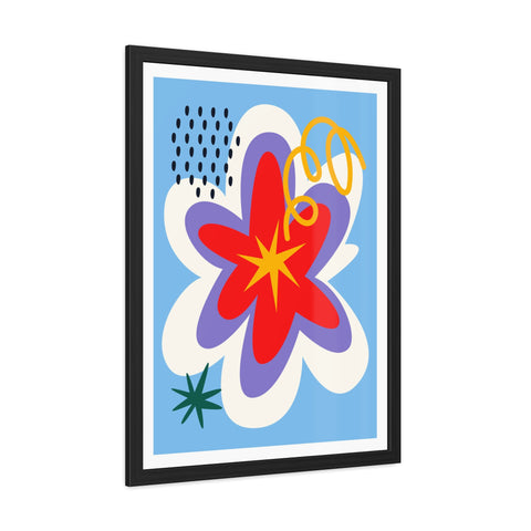 Natural Formation 9 - Vibrant Abstract Flower Framed Poster – Modern Wall Art for Home Decor
