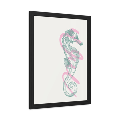 Marine Life 4 - Elegant Seahorse Framed Poster - Coastal Home Decor