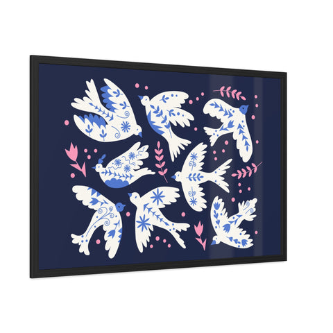 White Doves - Framed Print