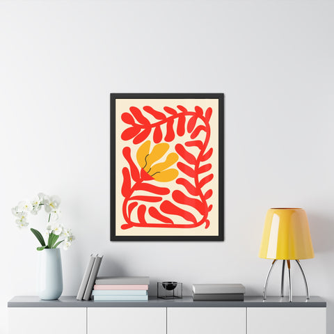 Italian Kitch 7 - Vibrant Floral Framed Poster – Modern Wall Art for Home Decor
