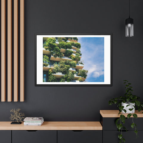 Green Urban - Eco-Friendly Framed Poster - Urban Oasis Greenery Wall Art