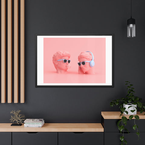 Popped - Trendy Framed Posters - Retro Vibes with Stylish Heads & Headphones