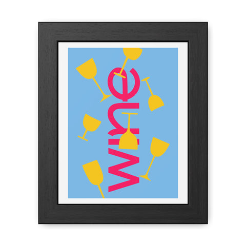 Sonoma 3 - Wine Themed Framed Poster - Fun Wall Art for Home Bar & Celebration Decor