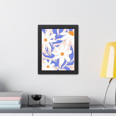Marinda 10 - Floral Framed Poster – Cheerful Daisy Wall Art for Home Décor