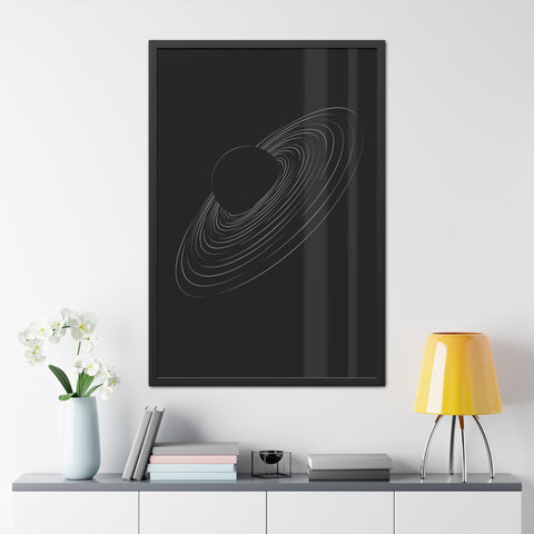 Universalis 1 - Minimalist Saturn Framed Poster - Modern Wall Art for Space Lovers