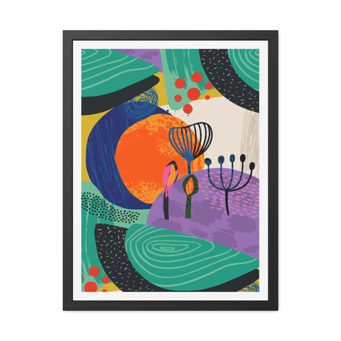 Ericsson 3 - Abstract Framed Poster - Colorful Contemporary Wall Art