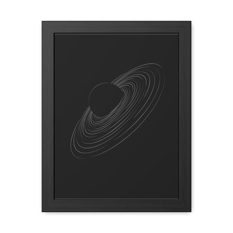 Universalis 1 - Minimalist Saturn Framed Poster - Modern Wall Art for Space Lovers