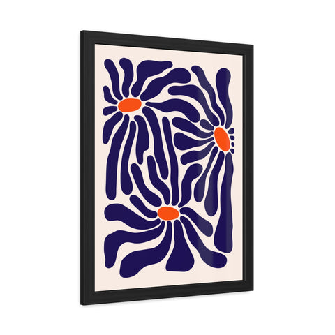 Florish 3 - Modern Floral Framed Poster - Vibrant Home Decor