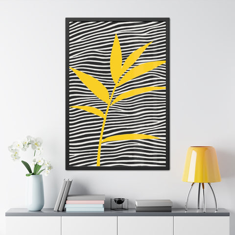 Cristobal 1 - Modern Leaf Framed Poster for Home Decor