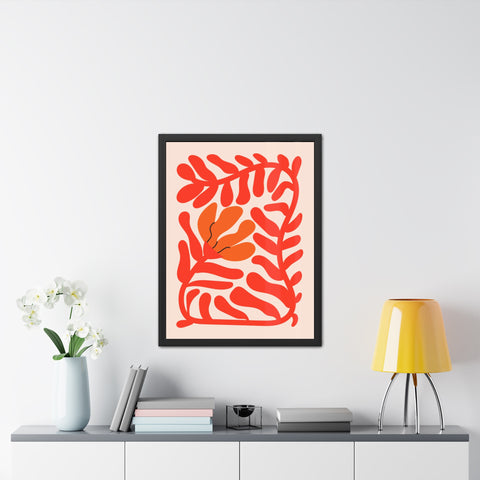 Marinda 9 - Vibrant Floral Framed Poster | Modern Home Decor | Abstract Art for Living Room
