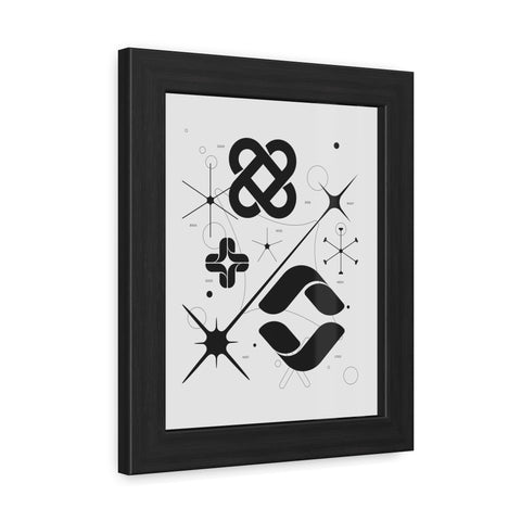 Gridlock 2 - Modern Abstract Framed Posters - Minimalist Wall Art for Home Decor