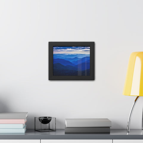 Bluescape - Serene Mountain Landscape Framed Poster – Perfect Wall Art for Nature Lovers
