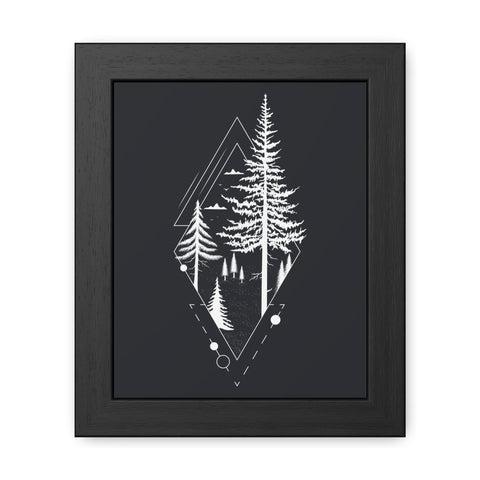 Treecraft 2 - Modern Nature Framed Poster - Geometric Forest Wall Art