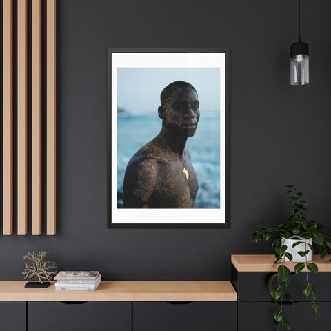 Male Portrait 4 - Framed Poster: Inspiring African Portrait Wall Art