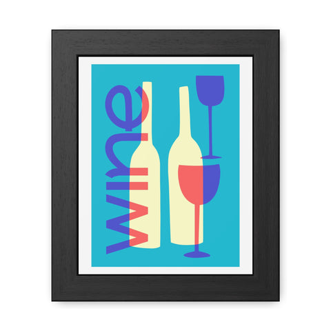 Wine Country 7 - Modern Wine Framed Poster - Colorful Wall Art for Wine Lovers
