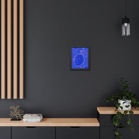 When life gives you lemons 5 - Blue Lemon Framed Poster - Modern Wall Art for Kitchen Decor