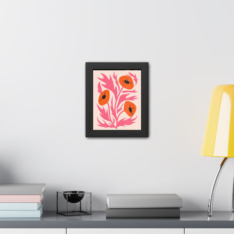 Marinda 3 - Vibrant Floral Framed Poster - Modern Art Print for Home Decor