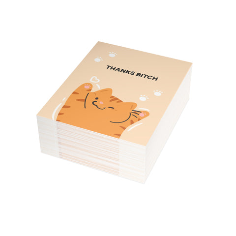 "Thanks Bitch" Greeting Card — Thank You Greeting Card - Illustrated, Funny, Snarky, Modern