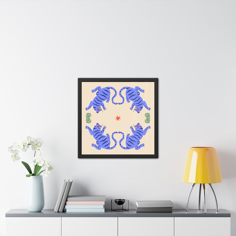 Circus Act 2 - Colorful Tiger Framed Poster – Vibrant Wall Art for Animal Lovers