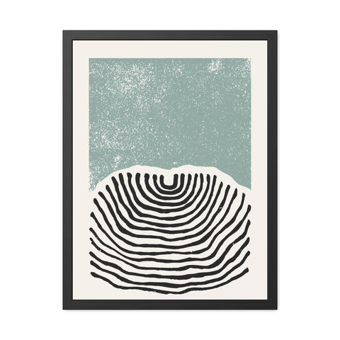 Ink Block 3 - Minimalist Framed Poster Art - Modern Abstract Line Design Decor