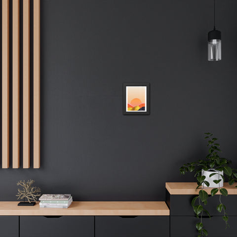 South 3 - Warm Sunset Framed Poster - Modern Home Décor for Nature Lovers