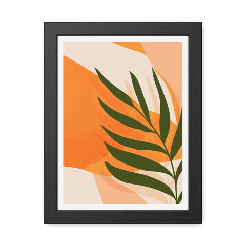 Agora 4 - Tropical Leaf Framed Poster | Modern Wall Art for Home Decor