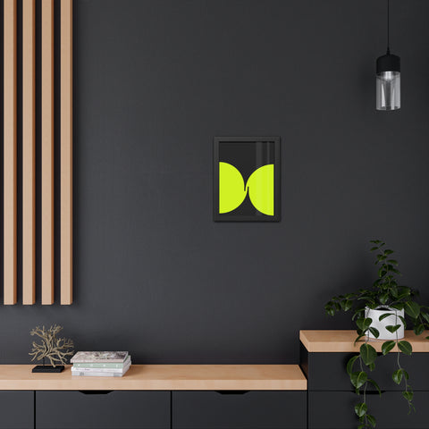 Modernica 4 - Modern Minimalist Framed Poster - Bold Green Abstract Art