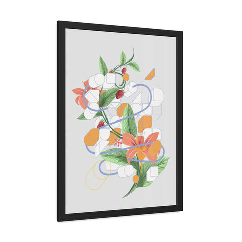 Lavish 3 - Floral Abstract Framed Poster - Modern Art for Home Decor