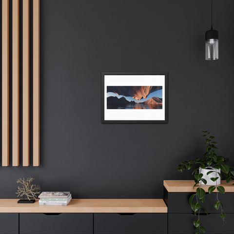 Rock Formation 3 - Stunning Landscape Framed Poster | Abstract Mountain Reflection Wall Art