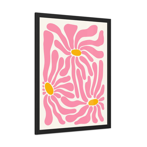 Natural Formation 7 - Botanical Framed Poster - Vibrant Pink Floral Art for Home Decor